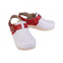 Zdravotné topánky s amortizačnou podrážkou FPU25 Biele s červenou